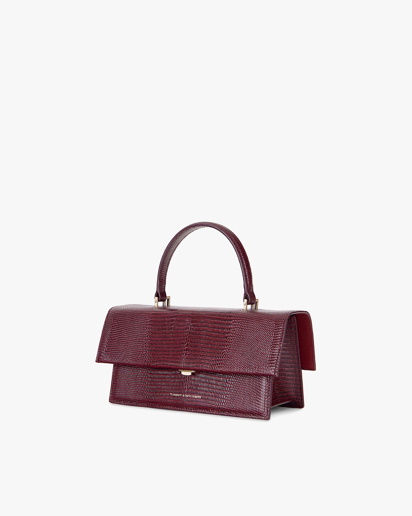 THEA - Burgundy - Lizard embossed
