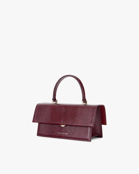 THEA - Burgundy - Lizard embossed