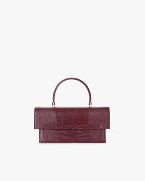 THEA - Burgundy - Lizard embossed
