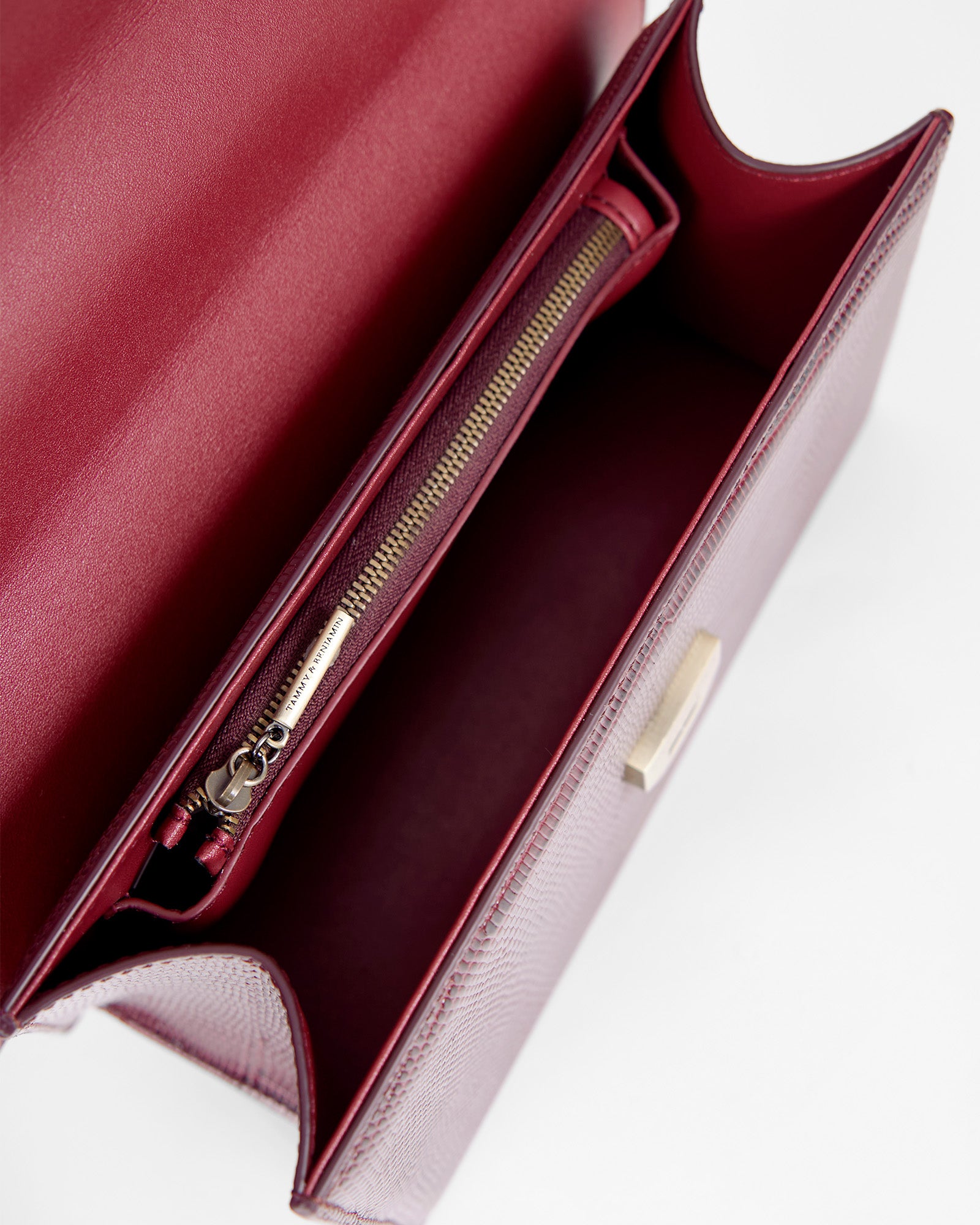THEA - Burgundy - Lizard embossed