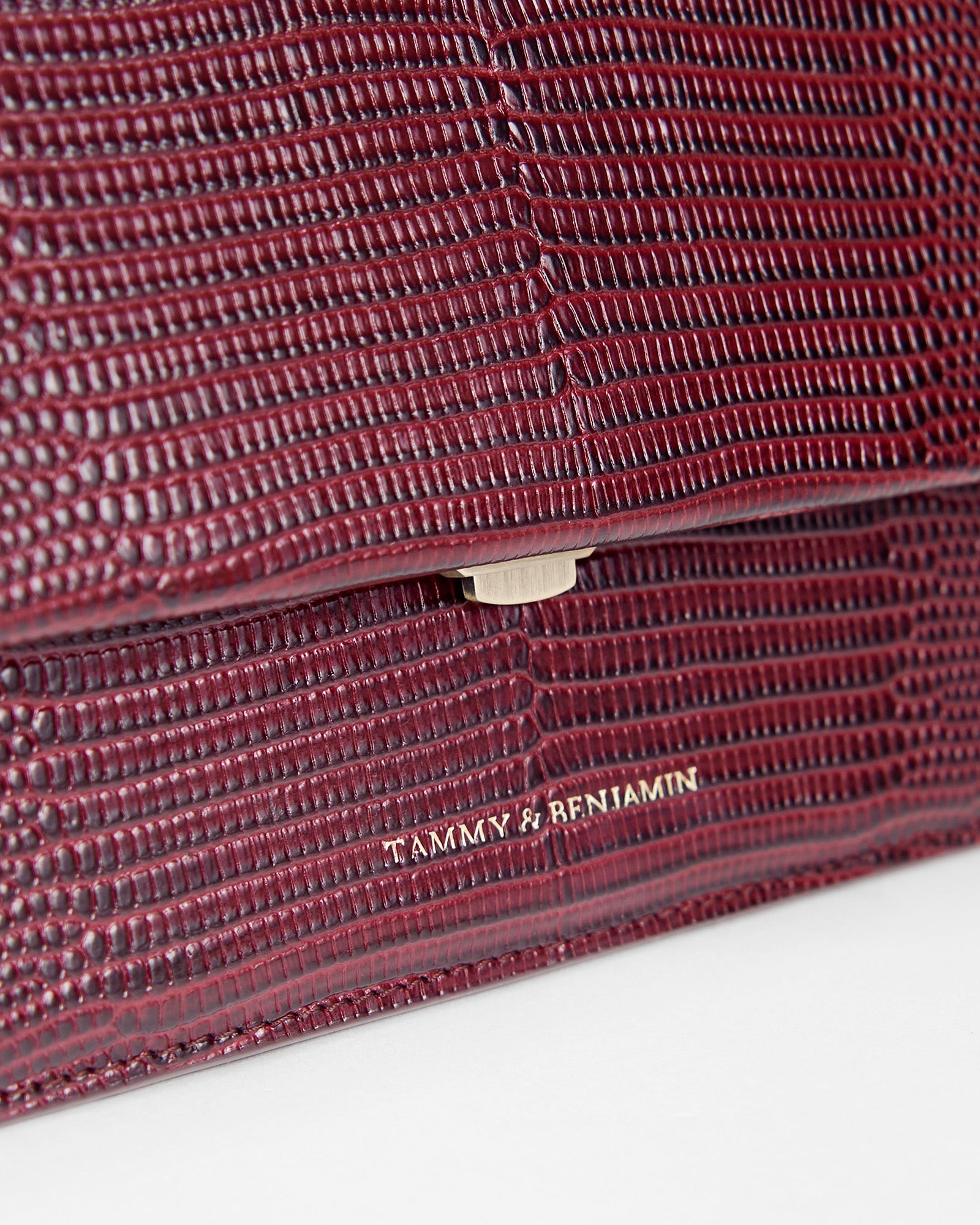 THEA - Burgundy - Lizard embossed