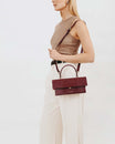 THEA - Burgundy - Lizard embossed