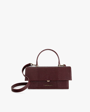 THEA - Mahogany - Lizard embossed