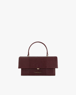 THEA - Mahogany - Lizard embossed