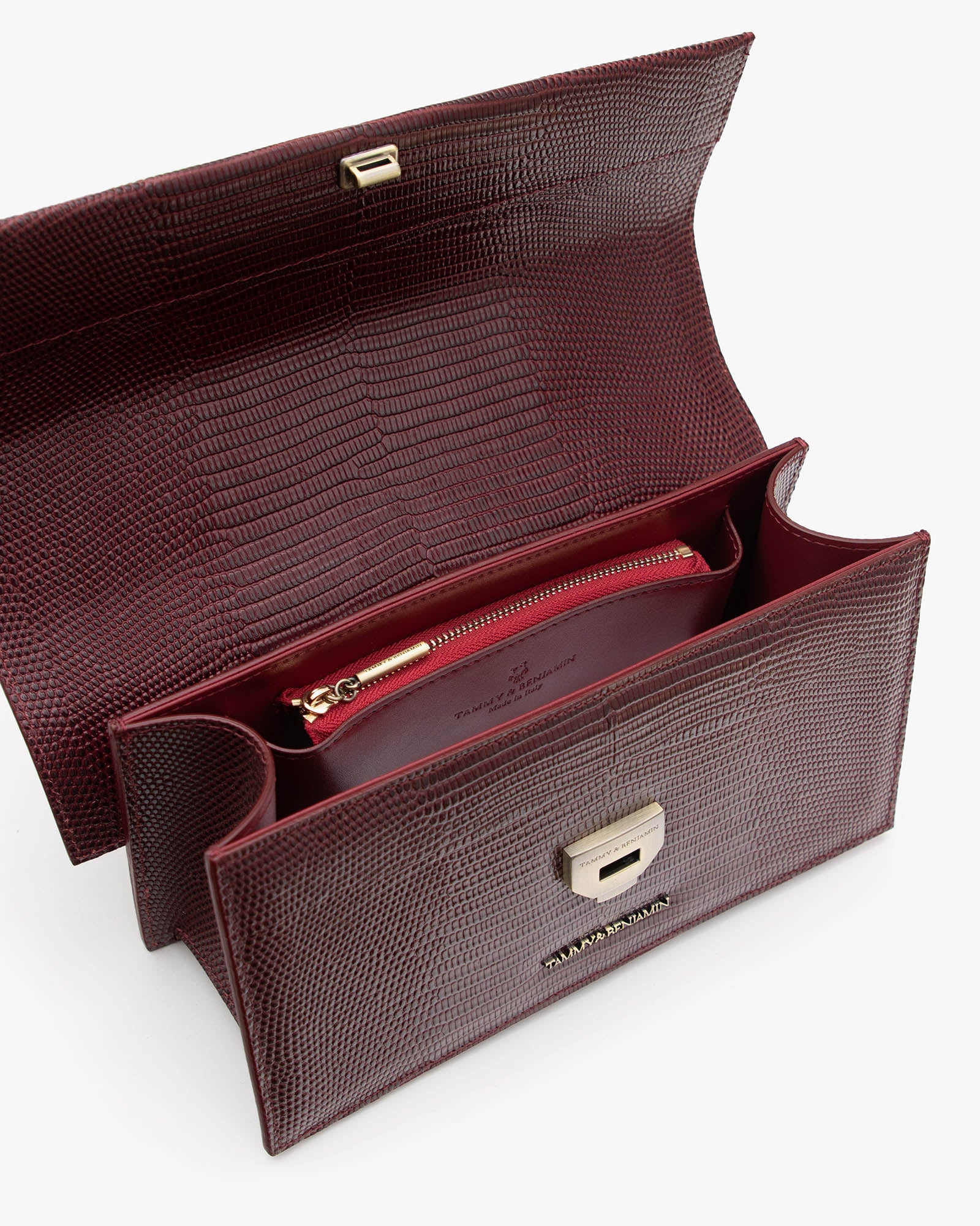 THEA - Mahogany - Lizard embossed