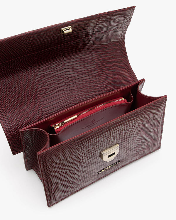 THEA - Mahogany - Lizard embossed