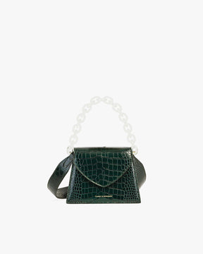 GABRIELLE - Vert embossé |upsale-option--chaine-40-cm-resine-transparente-1