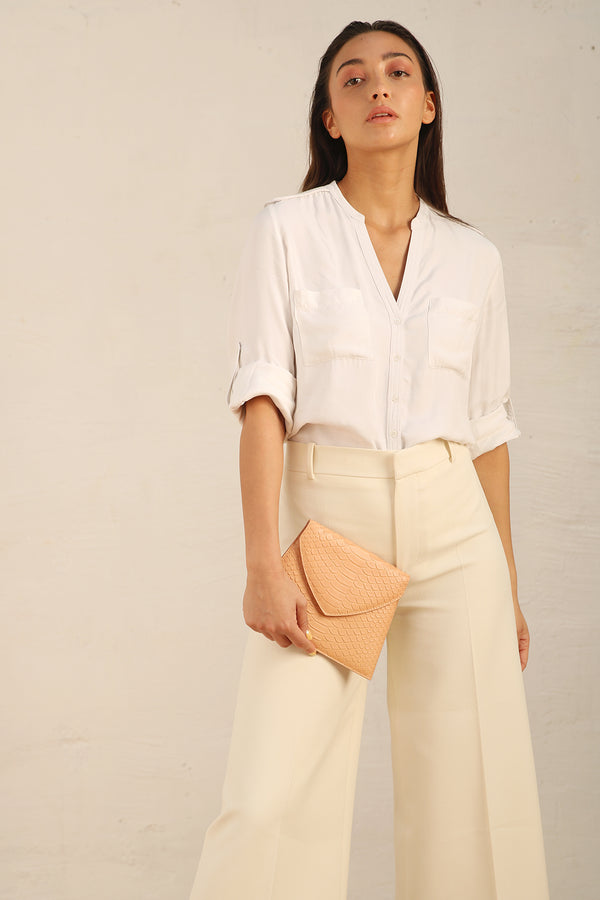 GABRIELLE POUCH - Peach embossed - Archives
