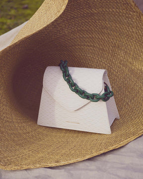 GABRIELLE - Ivory - Crocodile embossed