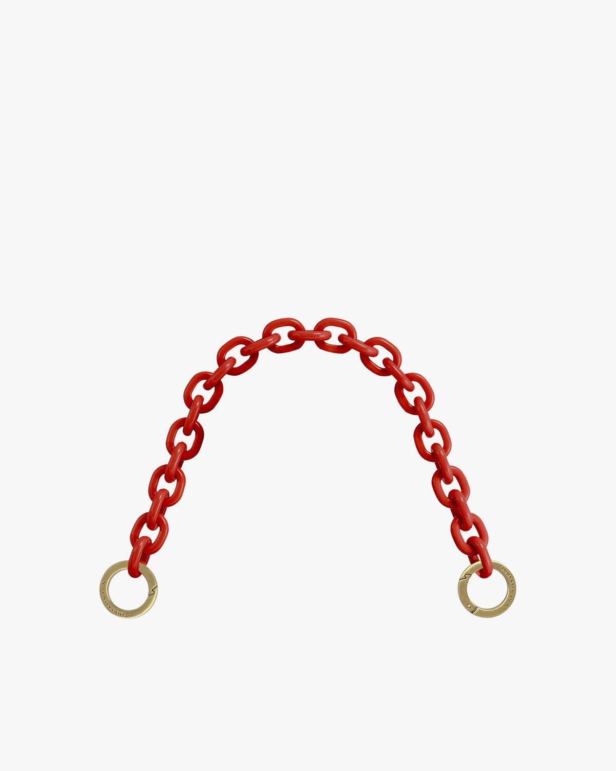 CHAIN 53 cm - Orange red resin