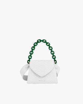 GABRIELLE - Ivory - Crocodile embossed