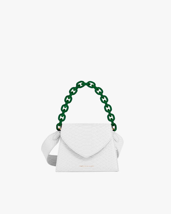 GABRIELLE - Ivory - Crocodile embossed