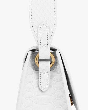 GABRIELLE - Ivory - Crocodile embossed
