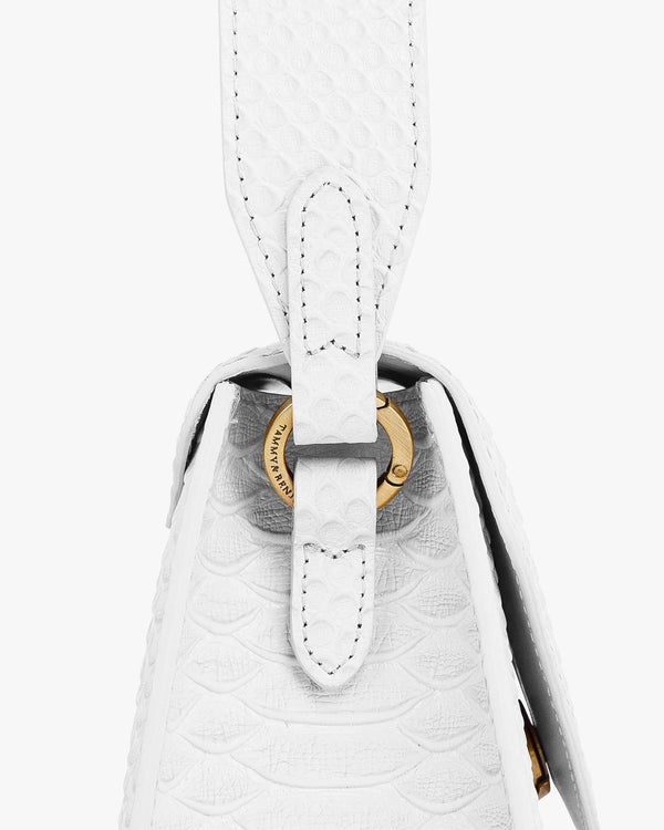 GABRIELLE - Ivory - Crocodile embossed
