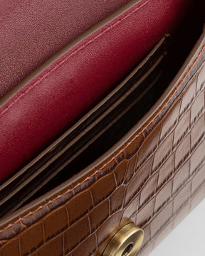 GABRIELLE POUCH - EMBOSSED BROWN