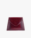 POCHETTE GABRIELLE - Bordeaux - Embossé Crocodile